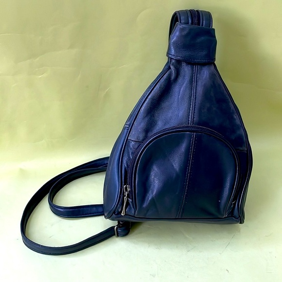 Vintage mini leather backpack/shoulder bag main image 14